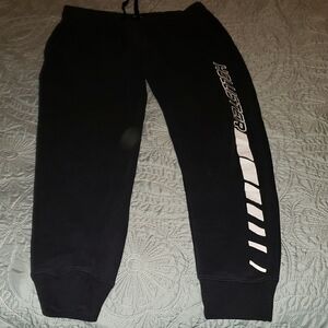 Junior's Black Joggers with White Stripe by Hollister